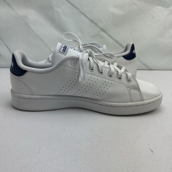 Adidas Advantage Mens 10.5 White Blue Athletic Walking Leather Shoes Sneakers main image 11